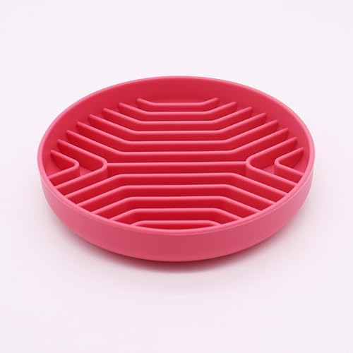 Vyloky Hundeleckmatte, 2er-Pack Hundeleckmatte, 20×20cm，Katzenleckmatte, BPA-freies Silikon, rutschfest mit Saugnäpfen, ideal zum Baden, Trainieren und Pflegen (Rose(Linie), 2-stück) von Vyloky