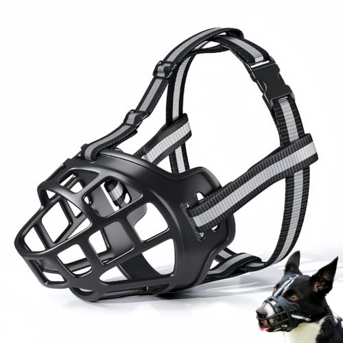 Vyloky Hundemaulkorb (7 Größen) – Für Wohnung, Bahn & Spaziergang! Atmungsaktiv, Trink-fähig – 2.5-70kg Hunde (Gr. 6 | Maul 35-40cm | 50-70kg) von Vyloky
