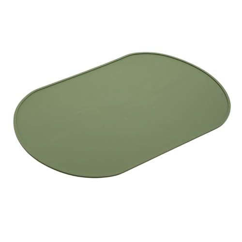 Vyloky Silikon Futtermatte Anti-Rutsch mit Spritzschutz-Rand - Aufrollbar, 39.7×26.4 cm, 6 Pastellfarben für Katzen und Hunde (Matcha-Grün) von Vyloky
