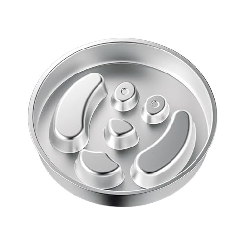Edelstahl Slow Feeder Dog Bowl Anti Rutsch Rätsel Design Für Kleine Rassen Und Katzen Die Schnell Essen Die Langsame Futtermittelhundschüssel Verhindern von Vynetra
