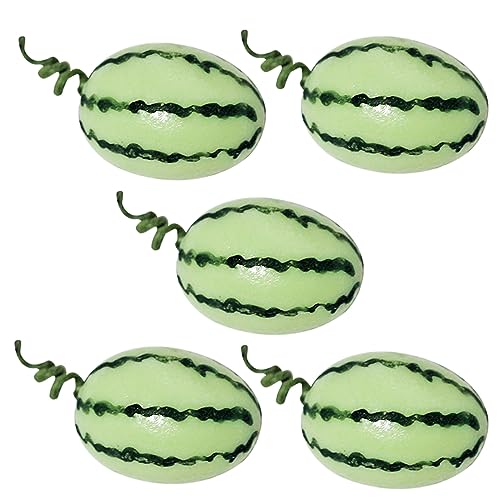 Vynetra Multifunktions-Miniatur-Wassermelonen-Modell, dekorativ, Haushalt, Mädchen, Jungen, Ornament, 5 Stück Vynetra Multifunktions-Miniatur-Wassermelonen-Modell, dekorativ, Haushalt, Mädchen, Jungen, Ornament, 5 Stück von Vynetra