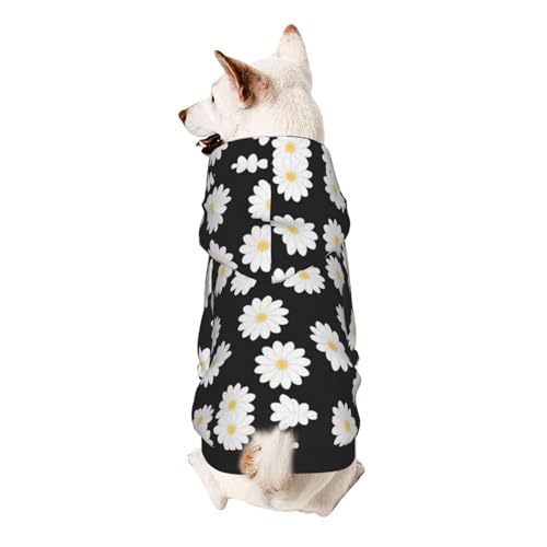 Vyonne Weißes Gänseblümchen-Kapuzen-Sweatshirt – bezauberndes kleines Haustier-Outfit – modisches und gemütliches Kapuzen-Sweatshirt für Ihr geliebtes Haustier Vyonne Weißes Gänseblümchen-Kapuzen-Sweatshirt – bezauberndes kleines Haustier-Outfit – modisches und gemütliches Kapuzen-Sweatshirt für Ihr geliebtes Haustier von VYONNE
