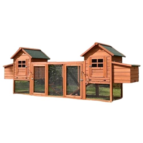 Zweistöckiger Hühnerstall, Hühnerstall Aus Holz, Geflügelkäfig für Draußen, mit Rampe, Wasserdichtem Dach, Lüftungstür, Tierkäfig, Geeignet für Den Garten Zweistöckiger Hühnerstall, Hühnerstall Aus Holz, Geflügelkäfig für Draußen, mit Rampe, Wasserdichtem Dach, Lüftungstür, Tierkäfig, Geeignet für Den Garten von Vzhrvd
