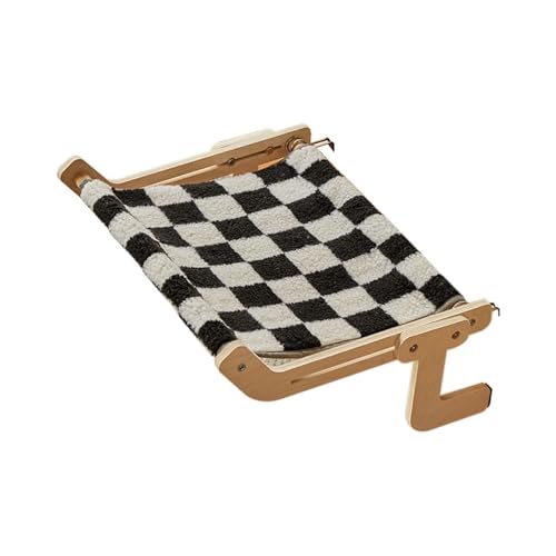 Fenstermatten-Hängebett, Leicht Waschbarer Stoff, 40 Pfund, Holzmontage, Hängematten-Hängebett for Haustierbedarf KatzenhäNgematte(E) von WAFOHSR