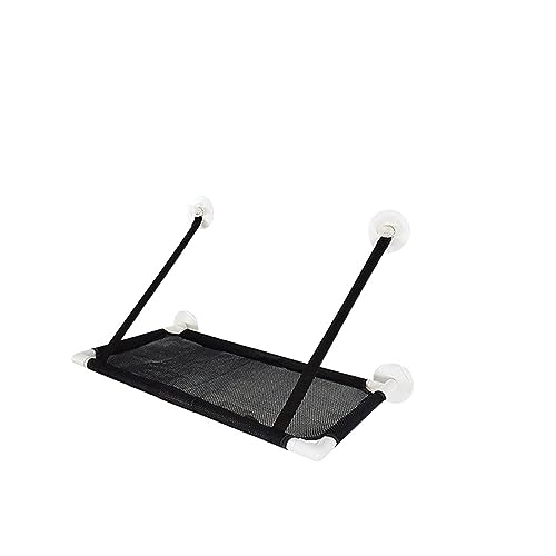 Haustier Katze Hängematte Fenster Bett Haustier Sommer Hängematte Hause Wohnzimmer Saugnapf Wand Hängen Katzen Welpen Mesh Atmungsaktive Hängematte Haus KatzenhäNgematte(Black) von WAFOHSR