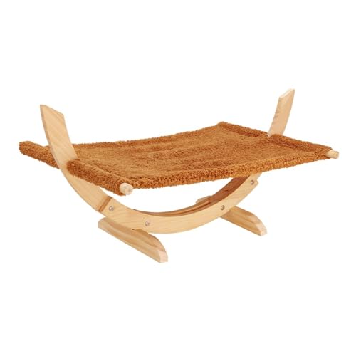 Katzen-Hängemattenbett Mit Großer Weicher Plüschmatte, for Haustiere, Kleine Hunde, Anti-Schwingen, Attraktive, Stabile Sitzstange, Holzkonstruktion, Katzenspielzeug KatzenhäNgematte Katzen-Hängemattenbett Mit Großer Weicher Plüschmatte, for Haustiere, Kleine Hunde, Anti-Schwingen, Attraktive, Stabile Sitzstange, Holzkonstruktion, Katzenspielzeug KatzenhäNgematte von WAFOHSR