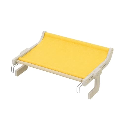 WAFOHSR Einlagige Hängematte for Katzen, Platzsparendes Katzen-Haustierbedarf, Bequemes Bett KatzenhäNgematte(for Pure Yellow) von WAFOHSR