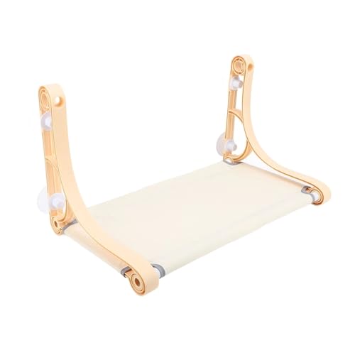 WAFOHSR Kabellose Katzenhängematte, Abnehmbar, Leicht Zu Reinigen, Stabiler Rahmen, Robust, Stark Belastbar, for Katzenfenster Geeignet KatzenhäNgematte(Beige) von WAFOHSR