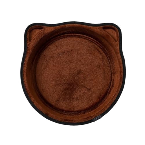 WAFOHSR Katzen-Katzen-Hängematte, Saugnapf, Fensterbrett-Nest, Rundes Katzennest, Das Sich In Der Sonne Aalt, Katzenbett, Haustier-Nest KatzenhäNgematte(Brown) von WAFOHSR
