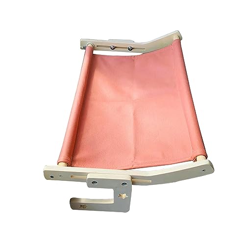 WAFOHSR Katzenfenster-Sitzstange, Katzenfenster-Hängematte, Fenstersitz, Katzenregal for Hauskatzen KatzenhäNgematte(L Pink 50x40x20cm) von WAFOHSR