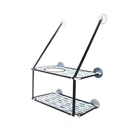 WAFOHSR Katzenhängematte for Aufhängen, Regale, Stabile, Leistungsstarke Saugnäpfe, Platzsparend for Hauskatzen KatzenhäNgematte(Double Fish) von WAFOHSR