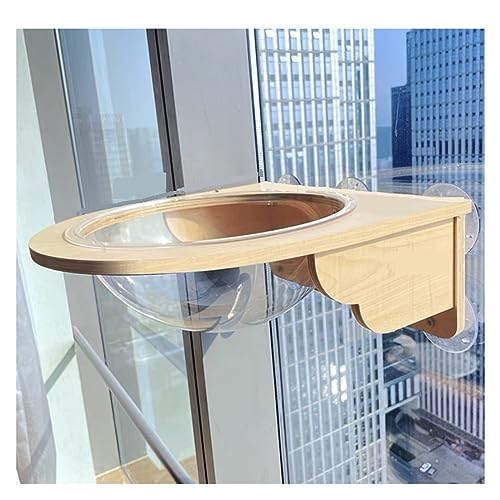 WAFOHSR Katzennest-Hängematte, Haushalt, for Aufhängen, Fenster, Balkon, Glas, Klettergerüst, Massivholz, Katzenplattform, Rund, Sprungbrett, Lager: 6,5 Kg KatzenhäNgematte(A) von WAFOHSR