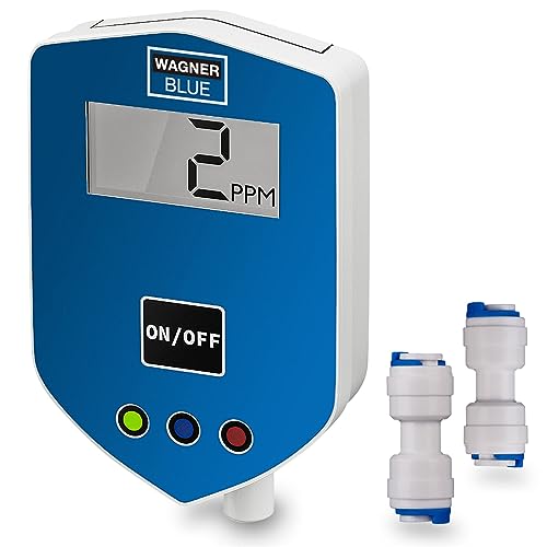 Wagner Blue Inline TDS-Messgerät digital | Misst präzise und dauerhaft den TDS Wert von Wasser | Bestens geeignet für Umkehrosmoseanlagen am Aquarium von WAGNER BLUE Alles für die Aquaristik