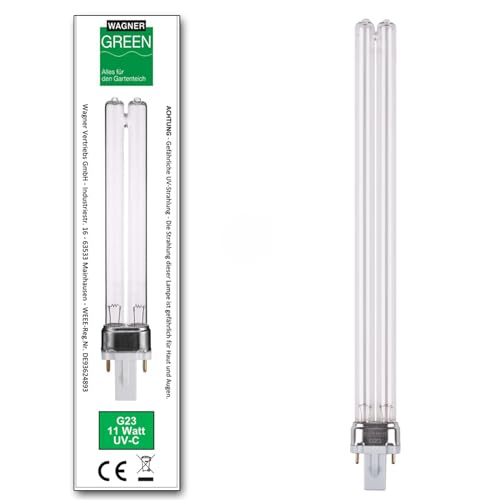 Wagner Green UVC Ersatzlampe Sockel G23 PL-S Wasserklärer Leuchtmittel Lampe Teich Filter (11 Watt) von WAGNER GREEN Alles für den Gartenteich