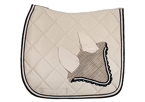 WAGNER Dressur Schabracke mit Fliegenhaube und Strass-Steinen Sand-SCHWARZ WAGNER Dressur Schabracke mit Fliegenhaube und Strass-Steinen Sand-SCHWARZ von Wagner