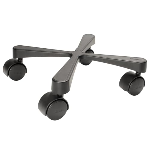 WAGNER Pflanzenroller Cross Ø 30 x 8 cm I Pflanzenroller für Innen - & Außenbereich I Blumenroller aus Aluguss schwarz beschichtet I Tragkraft 60 kg - 20091601 von WAGNER
