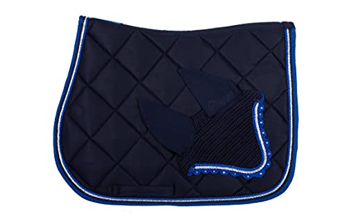 WAGNER VS/Spring Schabracke mit Fliegenhaube und Strass-Steinen BLAU-Royalblau von Wagner