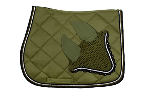 WAGNER VS/Spring Schabracke mit Fliegenhaube und Strass-Steinen Olive-SCHWARZ von Wagner