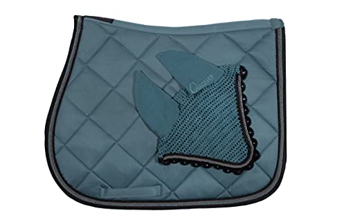 WAGNER VS/Spring Schabracke mit Fliegenhaube und Strass-Steinen Vintage BLAU-SCHWARZ von Wagner