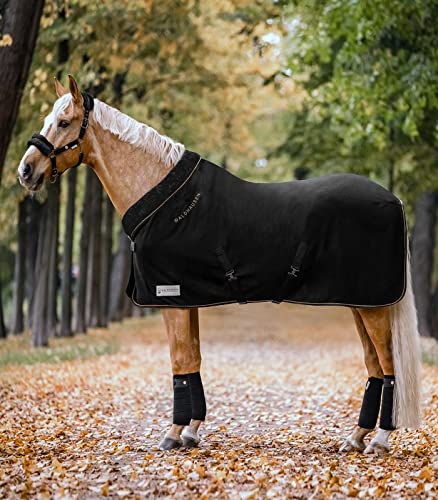 WALDHAUSEN Fleecedecke Modern Rosé, 125 cm, schwarz von WALDHAUSEN