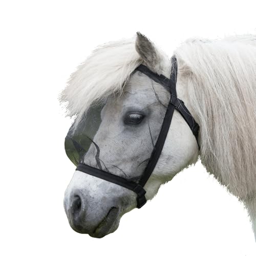 Waldhausen Fliegenmaske Basic, ohne Ohren, schwarz, Pony von WALDHAUSEN