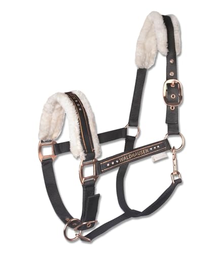 Waldhausen Halfter Elegant, schwarz/roségold, WB von WALDHAUSEN
