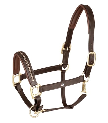 WALDHAUSEN Lederhalfter Crystal, braun/Gold, Pony WALDHAUSEN Lederhalfter Crystal, braun/Gold, Pony von WALDHAUSEN