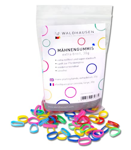 WALDHAUSEN Mähnengummis extra breit, multicolor von WALDHAUSEN