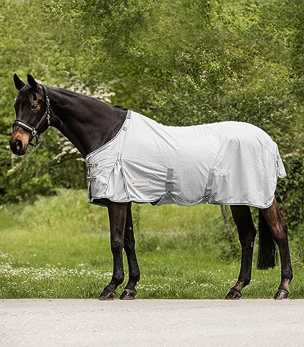 Waldhausen Fliegendecke Protect mit Bauchgurt, Silbergrau/grau, 125 cm von WALDHAUSEN