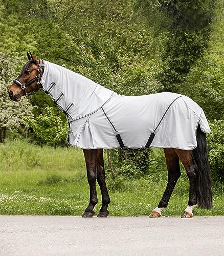 WALDHAUSEN Protect Fliegendecke mit abnehmbarem Halsteil, Silbergrau/grau, 165 cm von WALDHAUSEN