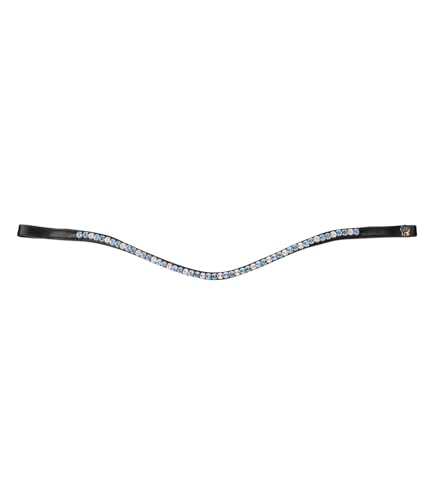 WALDHAUSEN Stirnband X-Line Glam, schwarz, silberblau/Petrolblau/silb von WALDHAUSEN