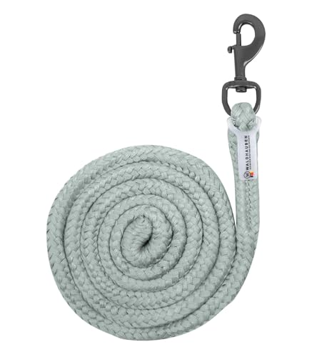 Waldhausen Anbindestrick Plus Karabiner, silberblau, dunkle Beschläge von WALDHAUSEN