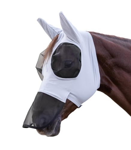 Waldhausen Fliegenmaske Puck mit Nasenschutz, Silbergrau, Pony Waldhausen Fliegenmaske Puck mit Nasenschutz, Silbergrau, Pony von WALDHAUSEN