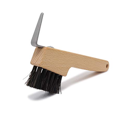 WALDKRAFT Hufkratzer mit Bürste, Buchenholz | Robust & Nachhaltig | Made in Germany | Pferdepflege ideal für Pferdehufe Säuberung (1 Stück) von WALDKRAFT