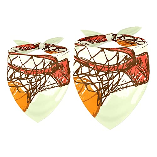 2 Stück Hundehalstuch Basketball im Korb Mädchen Junge Lätzchen Hundeschal Halstuch Zubehör für kleine, mittelgroße und große Hunde Welpen Katze Haustier von WALLDOR