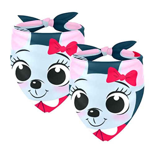 2 Stück Hundehalstücher Mädchen Junge Haustier Lätzchen Hundeschal Halstuch Waschbare Bandanas Zubehör für kleine, mittelgroße und große Hunde Welpe Katze Weibliche Maus Liebe 2 Stück Hundehalstücher Mädchen Junge Haustier Lätzchen Hundeschal Halstuch Waschbare Bandanas Zubehör für kleine, mittelgroße und große Hunde Welpe Katze Weibliche Maus Liebe von WALLDOR