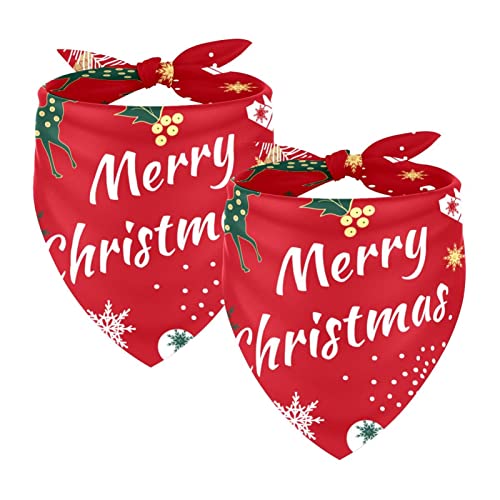 2 Stück Hundehalstücher Mädchen Junge Haustier Lätzchen Hundeschal für kleine mittelgroße große Hunde Welpe Katze Weihnachtskarte mit Rentier Schneemann Baum Pullover 2 Stück Hundehalstücher Mädchen Junge Haustier Lätzchen Hundeschal für kleine mittelgroße große Hunde Welpe Katze Weihnachtskarte mit Rentier Schneemann Baum Pullover von WALLDOR