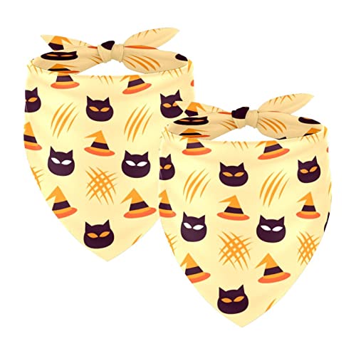 2 Stück Hundehalstücher Mädchen Junge Haustier Lätzchen Hundeschal Halstuch Waschbare Bandanas Zubehör für kleine mittelgroße große Hunde Welpen Katze Halloween Katze Hut Kralle Kratzer Muster 2 Stück Hundehalstücher Mädchen Junge Haustier Lätzchen Hundeschal Halstuch Waschbare Bandanas Zubehör für kleine mittelgroße große Hunde Welpen Katze Halloween Katze Hut Kralle Kratzer Muster von WALLDOR