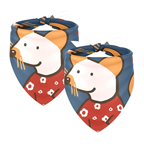 2 Stück Hundehalstücher Mädchen Jungen Haustier Lätzchen Hundeschal Halstuch Waschbare Bandanas Zubehör für kleine, mittelgroße und große Hunde Welpen Katze, langer Schwanz Maus und Topfpflanze 2 Stück Hundehalstücher Mädchen Jungen Haustier Lätzchen Hundeschal Halstuch Waschbare Bandanas Zubehör für kleine, mittelgroße und große Hunde Welpen Katze, langer Schwanz Maus und Topfpflanze von WALLDOR