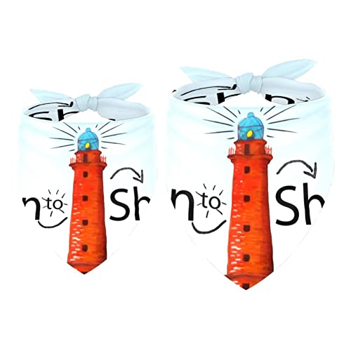 2 x Hundehalstuch, Leuchtturm, nautisch, für Mädchen und Jungen, Halstuch, Zubehör für kleine, mittelgroße und große Hunde, Welpen, Katzen, Haustiere 2 x Hundehalstuch, Leuchtturm, nautisch, für Mädchen und Jungen, Halstuch, Zubehör für kleine, mittelgroße und große Hunde, Welpen, Katzen, Haustiere von WALLDOR