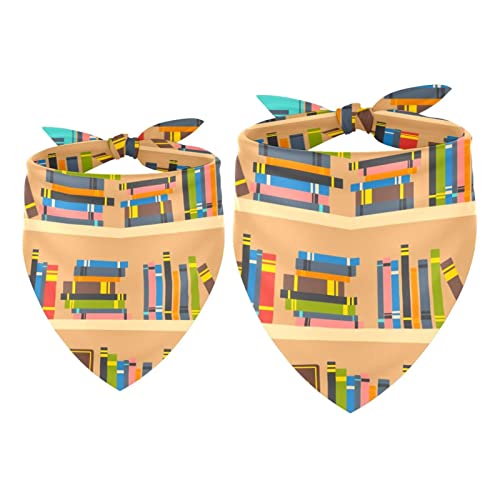 Hundehalstuch, Bücherregale, für Mädchen, Jungen, Halstuch, Halstuch, Zubehör für kleine, mittelgroße und große Hunde, Welpen, Katzen, Haustiere, 2 Stück von WALLDOR