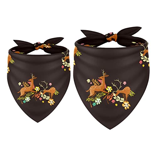 Hundehalstuch, Weihnachtsmotiv, Rentier, Hirsch, Elch, Karibu-Muster, für Mädchen, Jungen, Halstuch, Zubehör für kleine, mittelgroße und große Hunde, Welpen, Katzen, Haustiere, 2 Stück Hundehalstuch, Weihnachtsmotiv, Rentier, Hirsch, Elch, Karibu-Muster, für Mädchen, Jungen, Halstuch, Zubehör für kleine, mittelgroße und große Hunde, Welpen, Katzen, Haustiere, 2 Stück von WALLDOR