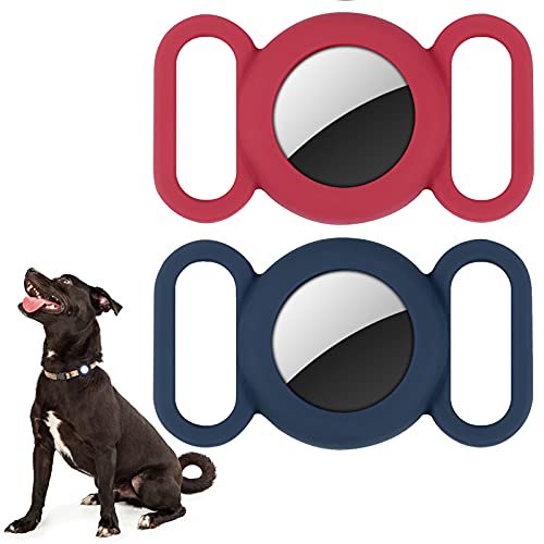 Airtag Hundehalsband, Silikonhülle für GPS-Tracking-Finder, Schutzhülle kompatibel mit Apple Airtag, Sicherheit und Anti-Verlust, Hundehalsband, Katzenschlaufe, Haustierzubehör (blau-rot) Airtag Hundehalsband, Silikonhülle für GPS-Tracking-Finder, Schutzhülle kompatibel mit Apple Airtag, Sicherheit und Anti-Verlust, Hundehalsband, Katzenschlaufe, Haustierzubehör (blau-rot) von WALLFID