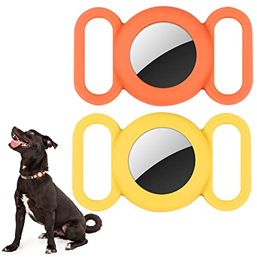 Airtag Hundehalsband, Silikonhülle für GPS-Tracking-Finder, Schutzhülle kompatibel mit Apple Airtag, Sicherheit und Anti-Verlust, Hundehalsband, Katzenschlaufe, Haustierzubehör (orange-gelb) Airtag Hundehalsband, Silikonhülle für GPS-Tracking-Finder, Schutzhülle kompatibel mit Apple Airtag, Sicherheit und Anti-Verlust, Hundehalsband, Katzenschlaufe, Haustierzubehör (orange-gelb) von WALLFID