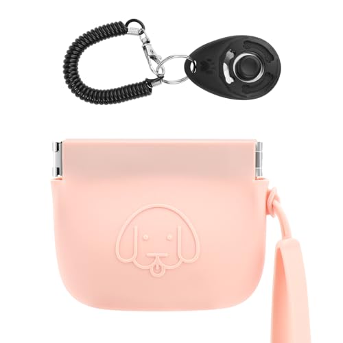 WALLFID Silikon-Leckerli-Beutel, kleine Tasche, automatischer Verschluss, mit Klicker für Haustiertraining, Walking-Tasche für Hund und Katze, Taschengröße, leicht zu reinigen, geruchlos, WALLFID Silikon-Leckerli-Beutel, kleine Tasche, automatischer Verschluss, mit Klicker für Haustiertraining, Walking-Tasche für Hund und Katze, Taschengröße, leicht zu reinigen, geruchlos, von WALLFID