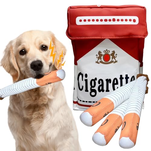 WANDGU Interaktives Hundespielzeug: 3 Stück Strapazierfähiges Plüsch-Hundespielzeug, Quietschendes Spielzeug für Kleine und Mittelgroße Hunde, Interaktive Spielfreude (Braun/Weiß) von WANDGU