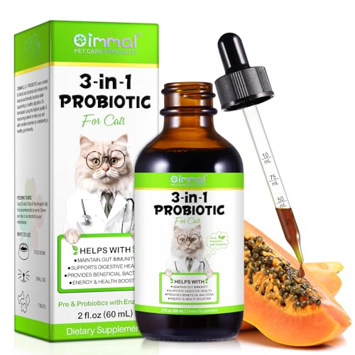 3 in 1 Katzen-Probiotika Tropfen 60ml, Probiotika für Katzen mit Verdauungsenzymen und Präbiotika, Darmgesundheit & Immunität mit Probiotikum, geeignet für Kätzchen & Erwachsene 3 in 1 Katzen-Probiotika Tropfen 60ml, Probiotika für Katzen mit Verdauungsenzymen und Präbiotika, Darmgesundheit & Immunität mit Probiotikum, geeignet für Kätzchen & Erwachsene von WANFAER