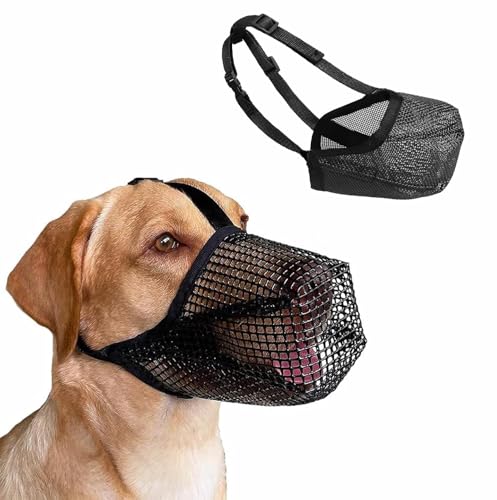 Maulkorb für Hunde, Maulkorb Kleine Hunde, Maulkore Für Hundese, Weicher Netzmaul Maulkorb-Hund, mit Abgerundetem Mesh und Verstellbare Schlaufe, für Kleine, Verhindert Das Kauen, Beißen, Bellen(S) von WANGENPING