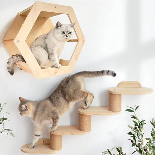 WANGJIANPENGPL Katze Kletterwand, Katzenmöbel Wand Holz, für Kätzchen Sitzstangen Plattform Wände von WANGJIANPENGPL