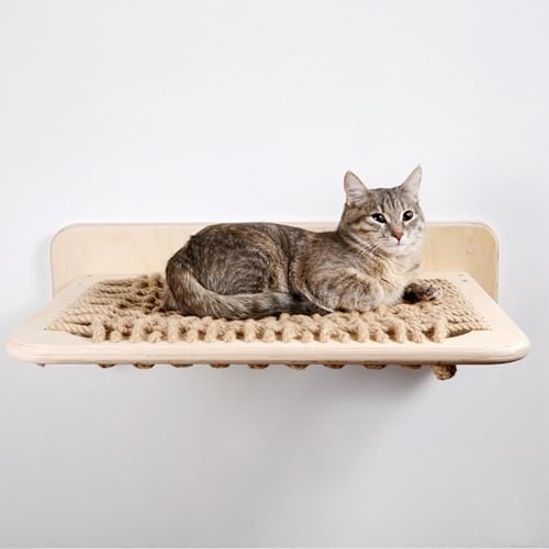 WANGJIANPENGPL Katzenbett Wand, Katzen Kletterwand, Massivholz und Sisalseil, Verschleißfest, Kratzfest von WANGJIANPENGPL